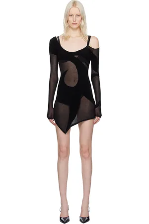 The Attico Black Graphic Minidress