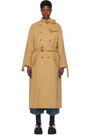 R13 Tan Pin-Buckle Trench Coat