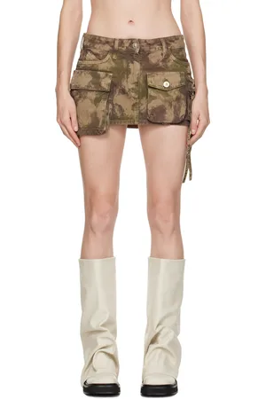 The Attico Khaki Fay Miniskirt