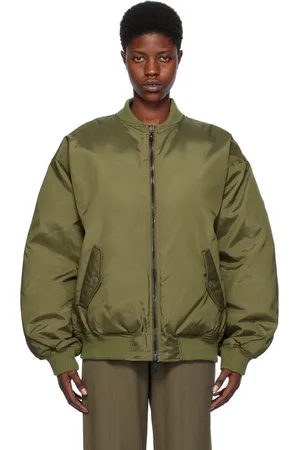 WARDROBE.NYC Khaki Reversible Down Bomber Jacket