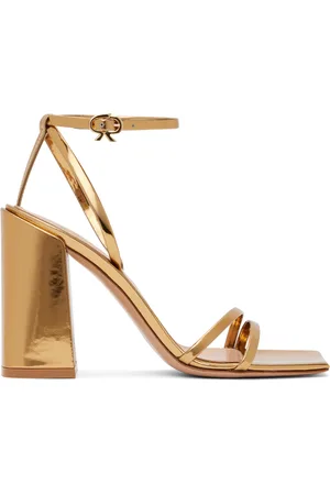 Gianvito Rossi Gold Metallic Heeled Sandals