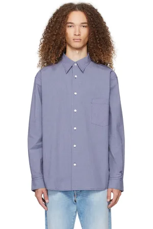 Acne Studios Navy & White Check Shirt