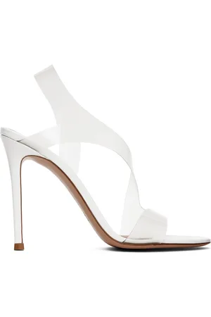 Gianvito Rossi White Metropolis Heeled Sandals