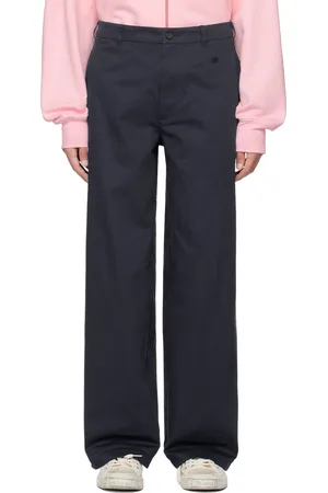 Acne Studios Navy Wide-Leg Trousers