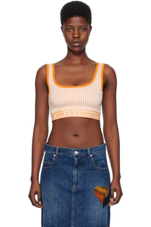 Marni Orange Striped Tank Top