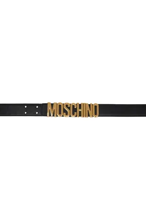 Moschino Black Logo Belt