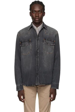 HUGO BOSS Black Faded Denim Shirt