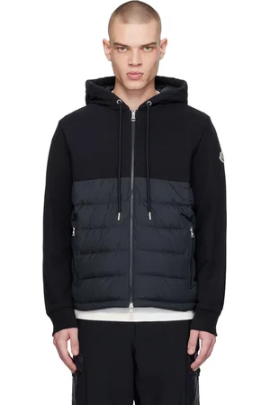 Moncler Navy Embroidered Down Jacket
