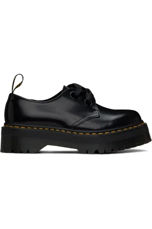 Dr. Martens Black Holly Leather Platform Derbys