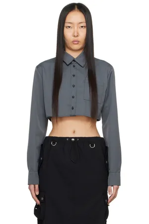COPERNI Gray Cropped Shirt