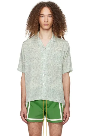 Rhude Off-White & Green Cravat Shirt