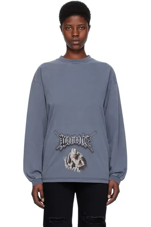 We11 Done Blue Long Sleeve T-Shirt