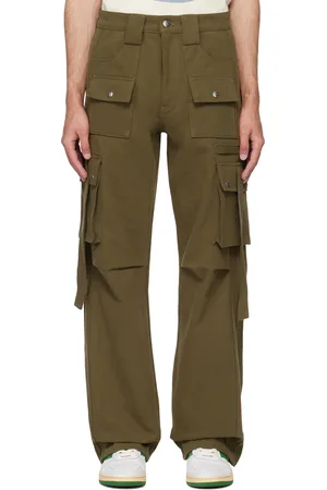 Rhude Green Pockets Cargo Pants
