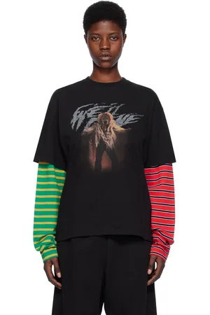 We11 Done Black Layered Long Sleeve T-Shirt