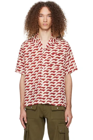 Rhude Off-White & Burgundy Dolce Vita Shirt
