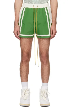 Rhude Green & Off-White Moonlight Shorts