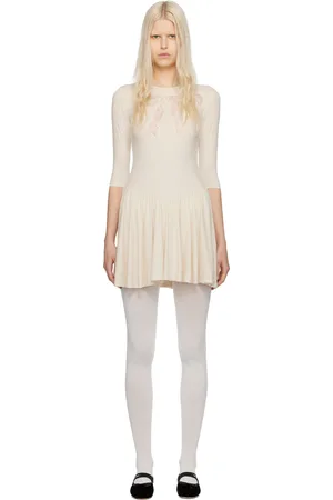 SANDY LIANG Off-White Edna Minidress