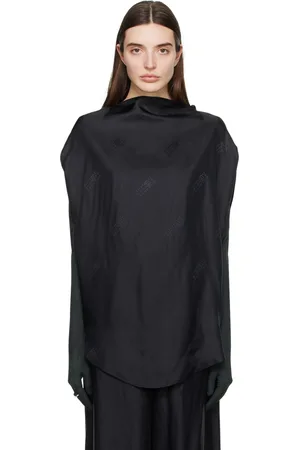 Maison Margiela Black Boat Neck Blouse