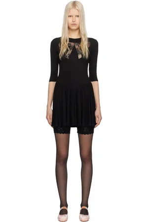 SANDY LIANG Black Edna Minidress