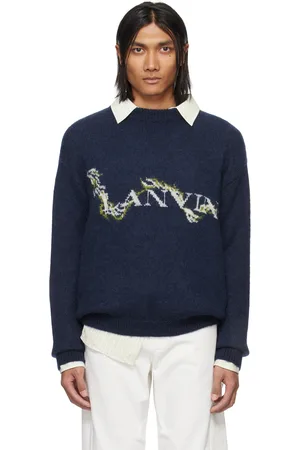Lanvin Navy Mohair Sweater