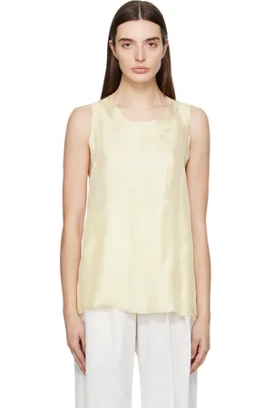Maison Margiela Yellow & White Raw Edge Tank Top