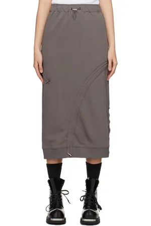 lesugiatelier Gray Adjustable Midi Skirt