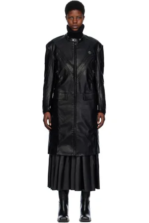 lesugiatelier Motor Biker Faux-Leather Coat