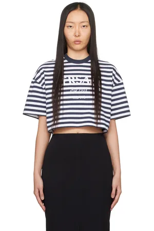 VERSACE Navy Striped T-Shirt