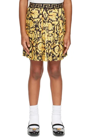 VERSACE Kids Gold & Black Barocco Skirt