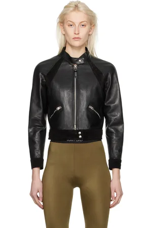 Tom Ford Black Cropped Leather Jacket