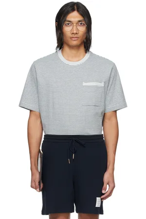 Thom Browne Black & Blue Stripe T-Shirt