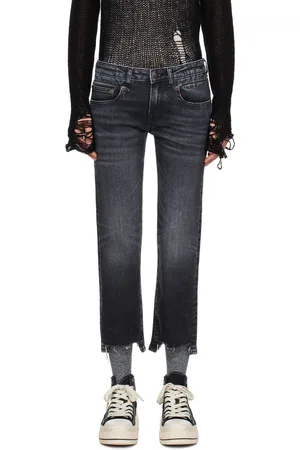 R13 Black Boy Straight Jeans