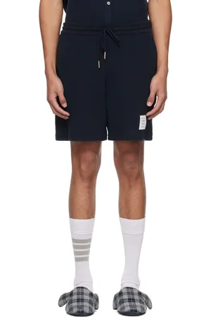 Thom Browne Navy Textured Shorts