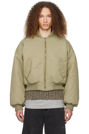 We11 Done Green Puff Bomber Jacket