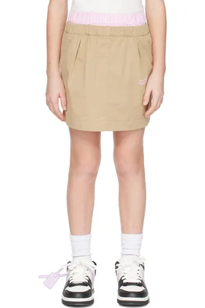 OFF-WHITE Kids Beige Big Bookish Skirt