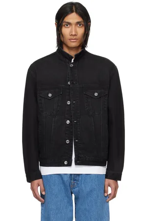 VTMNTS Black Embroidered Denim Jacket