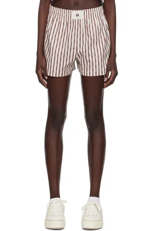 AMIRI Brown Pinstripe Shorts