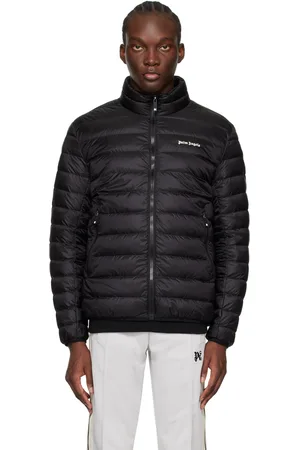 Palm Angels Black Embroidered Down Jacket