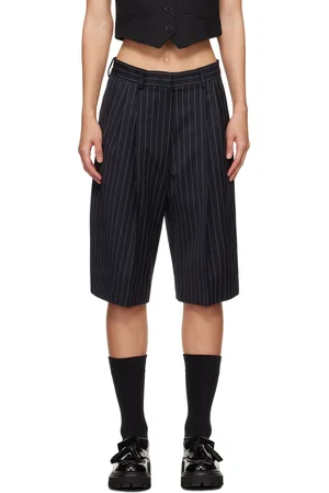 Msgm Navy Pinstripe Shorts