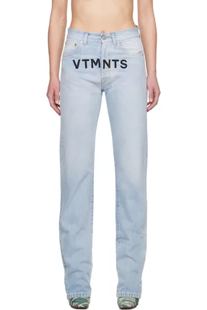 VTMNTS Blue Embroidered Jeans