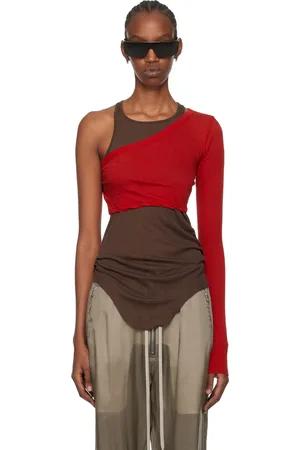 Rick Owens Red Ziggy Long Sleeve T-Shirt