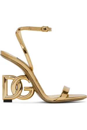 Dolce & Gabbana Gold Hardware Heeled Sandals