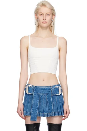 DION LEE White Ventral Compact Tank Top