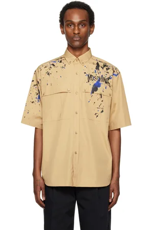 Moschino Beige Painted Effect Shirt