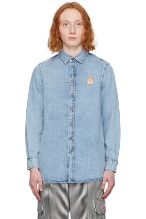 Moschino Blue Patch Denim Shirt
