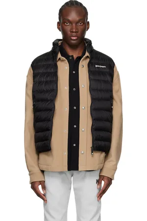 Palm Angels Black Classic Logo Down Vest