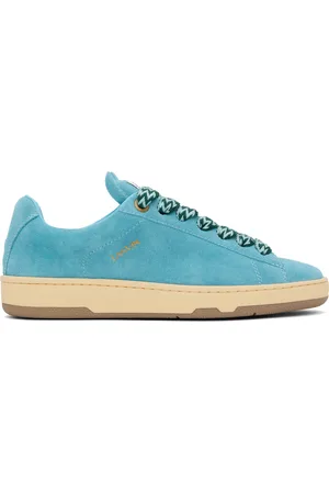 Lanvin Blue Suede Curb Lite Sneakers