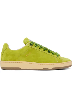 Lanvin Green Suede Curb Lite Sneakers
