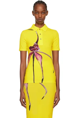 Louisa Ballou Yellow Graphic Polo