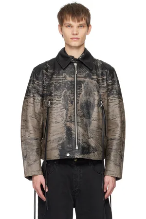 Eytys Black & Brown Dixon Leather Jacket